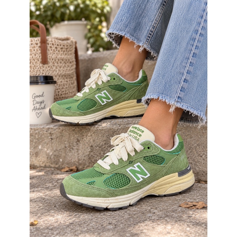 New Balance 993 Teddy Santis Chive Sea Salt Made USA U993GW M5.5 W7 Sneakers